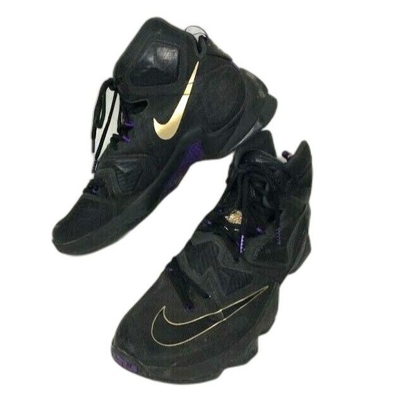 Nike LeBron XIII(13) - Men\'s Size 14 - Pot Of Gold 2015 Black Shoes - 807219-007 main image 12
